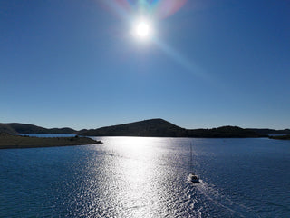 Kurz Vor Ankunft Unseres Bojenplatzes In Den Kornaten Unter Motor Mit Hanse 510 Tropea Bei Hochsee Skipper Training Meilentoern In Kroatien