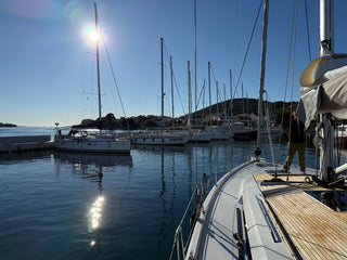 Anlegemanöver Am Abend In Der Marina Preka Mit Hanse 510 Tropea Bei Hochsee Skipper Training Meilentoern In Kroatien