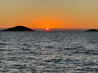 Sonnenuntergang In Den Kornaten Auf Auf Hanse 510 Tropea Bei Hochsee Skipper Training Meilentoern In Kroatien