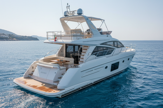 moderne motoryacht so ca. 40 fuss mit oder ohne flybridge