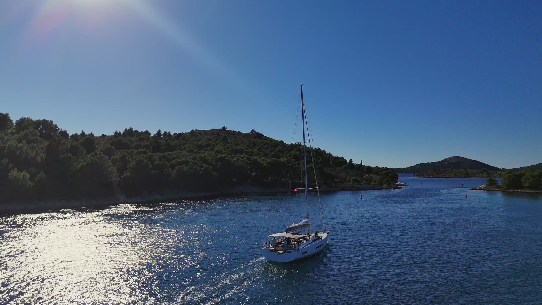 Video Enga Passage Zwischen Zwei Inseln In Kornaten Kroatien Bei Premium Hochsee Skipper Training Meilentoern Mit Hanse 510 Tropea